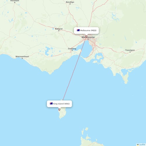 Sharp Airlines flights between Melbourne and King Island