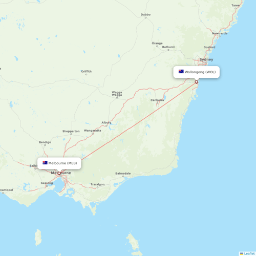 VivaColombia flights between Melbourne and Wollongong