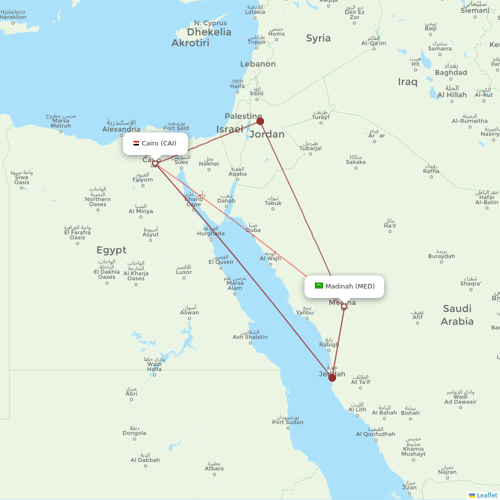 Flynas flights between Madinah and Cairo