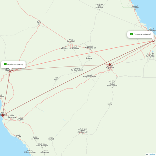 Flynas flights between Madinah and Dammam
