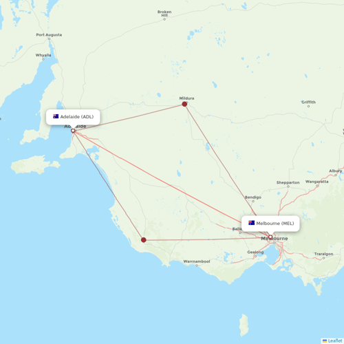 Virgin Australia flights between Melbourne and Adelaide