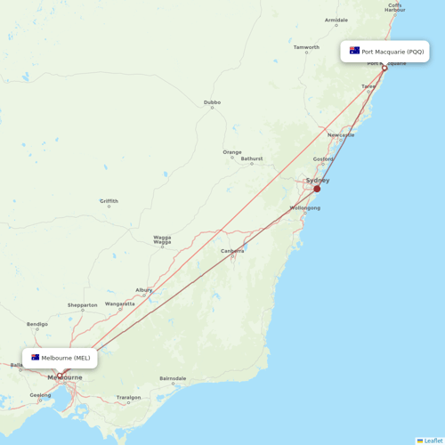 Air Berlin flights between Melbourne and Port Macquarie