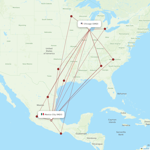 Aeromexico routes 2024 – interactive map with all flights - Flight Routes