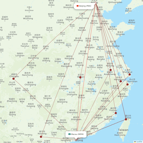 Air Macau flights between Macau and Beijing