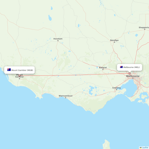 Rex Regional Express flights between Mount Gambier and Melbourne