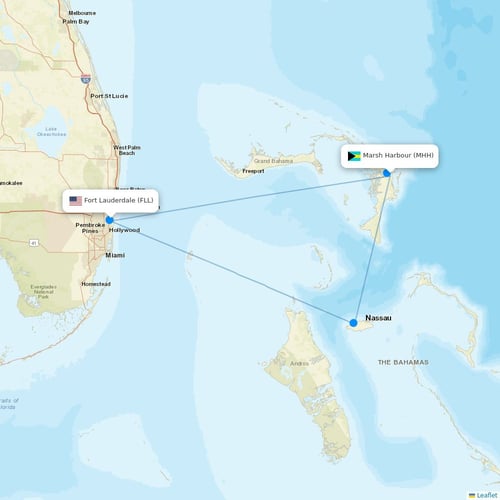 Tailwind flights between Marsh Harbour and Fort Lauderdale