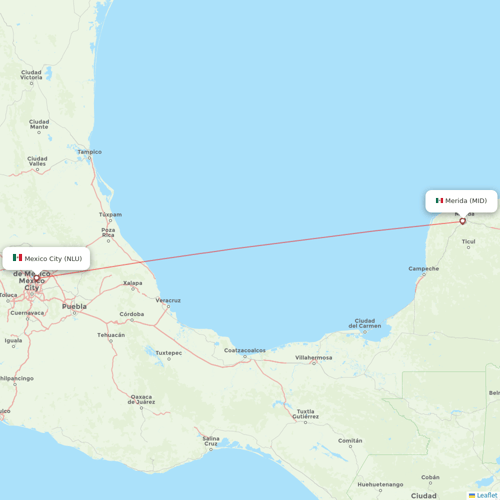 VivaAerobus flights between Merida and Mexico City
