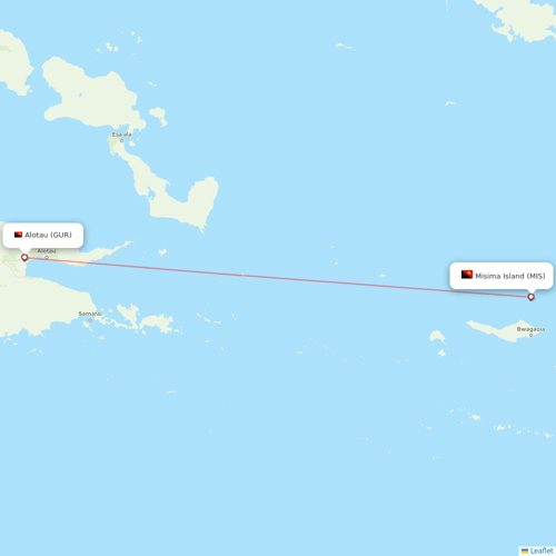 PNG Air flights between Misima Island and Alotau