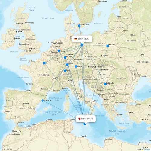 Air Malta flights between Malta and Berlin