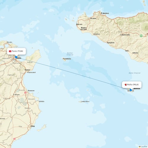 Tunisair Express flights between Malta and Tunis