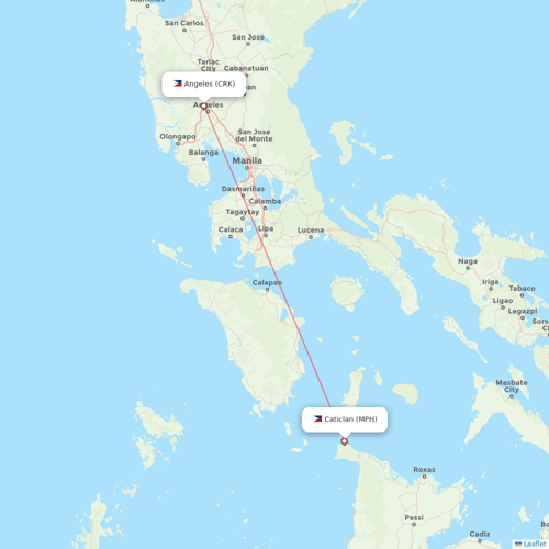 Philippines AirAsia flights between Caticlan and Angeles