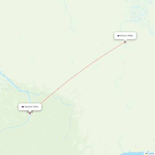 Polar Airlines flights between Khonu and Yakutsk