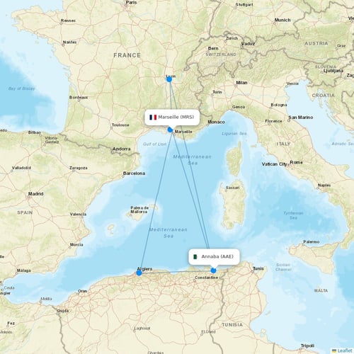 Air Algerie flights between Marseille and Annaba