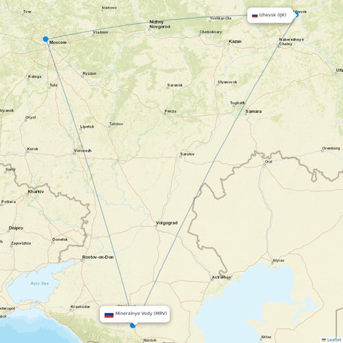 Izhavia (duplicate) flights between Mineralnye Vody and Izhevsk