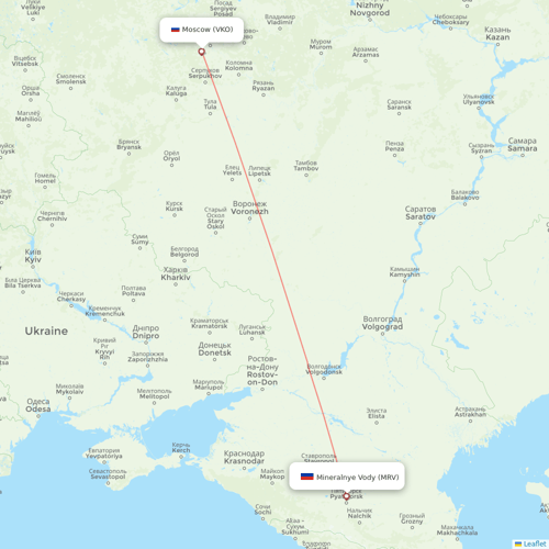 Pobeda flights between Mineralnye Vody and Moscow
