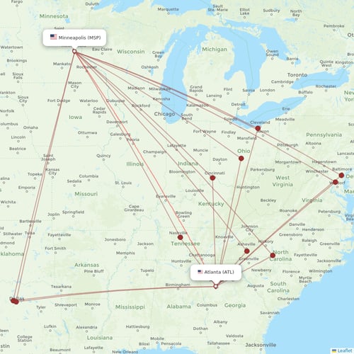 Delta Air Lines routes 2024 – map with all flights - Flight Routes