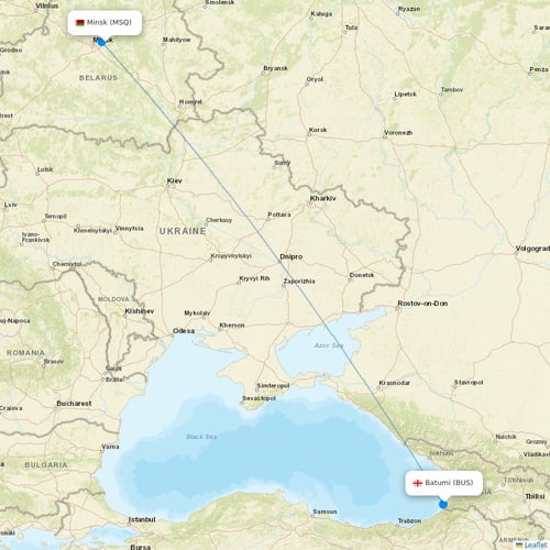 Belavia flights between Minsk and Batumi