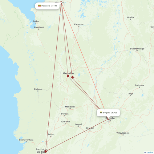 AVIANCA flights between Monteria and Bogota