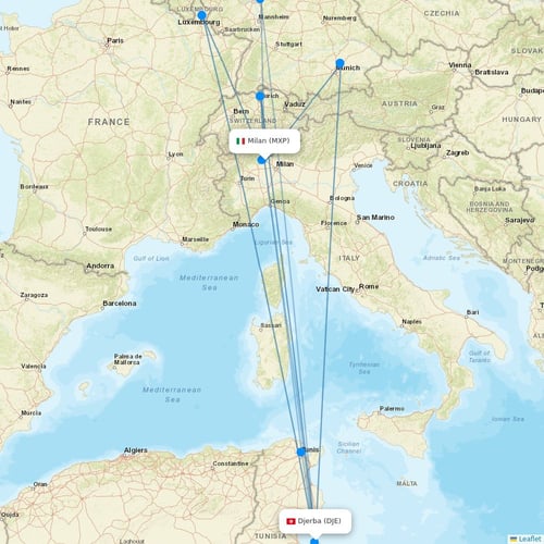Neos flights between Milan and Djerba