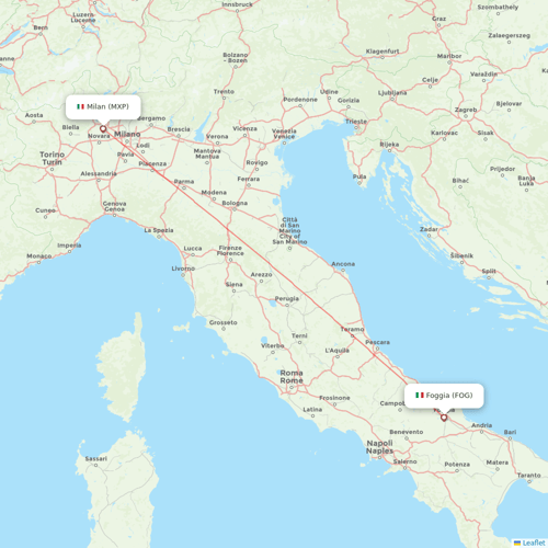 Bristow flights between Milan and Foggia