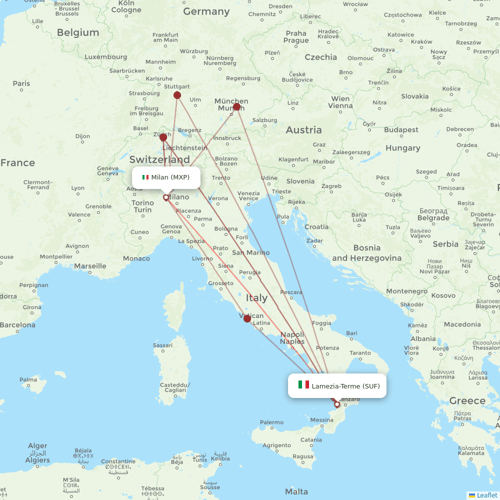 Wizz Air flights between Milan and Lamezia-Terme
