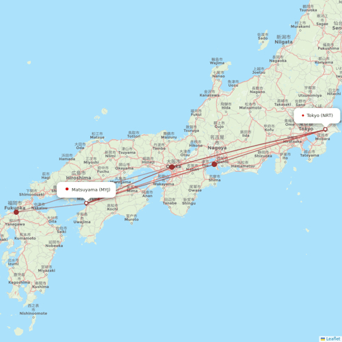 Jetstar Japan flights between Matsuyama and Tokyo