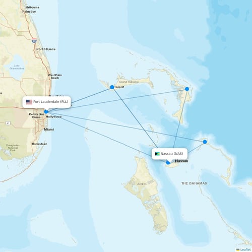Tailwind flights between Nassau and Fort Lauderdale
