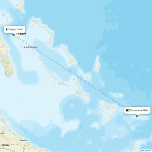 Bahamasair flights between Nassau and Mayaguana