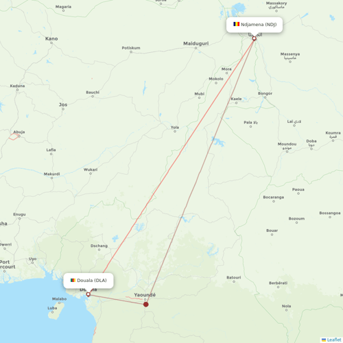 Camair-Co flights between Ndjamena and Douala