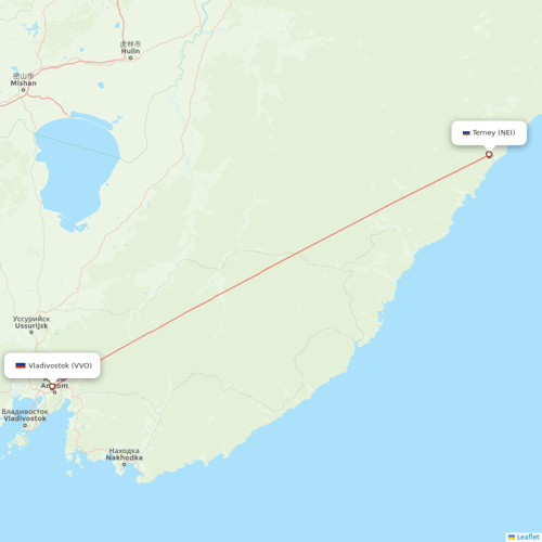 Aurora flights between Terney and Vladivostok