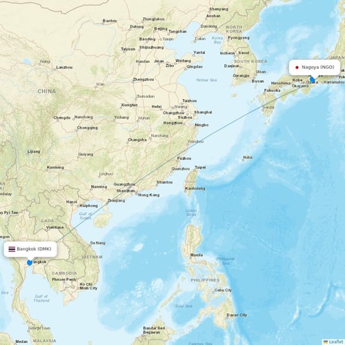 Thai AirAsia X flights between Nagoya and Bangkok