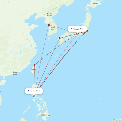 Jetstar Japan flights between Nagoya and Manila