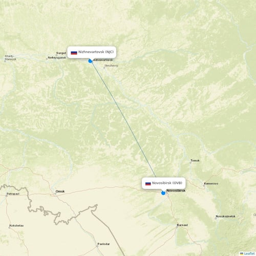 S7 Airlines flights between Nizhnevartovsk and Novosibirsk
