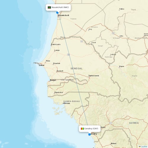 ASKY Airlines flights between Nouakchott and Conakry