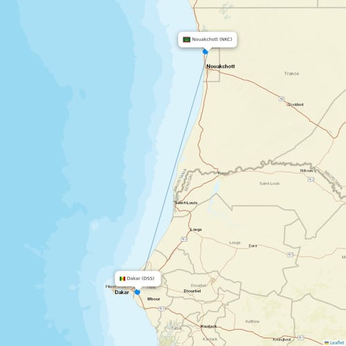 Mauritania Airlines International flights between Nouakchott and Dakar