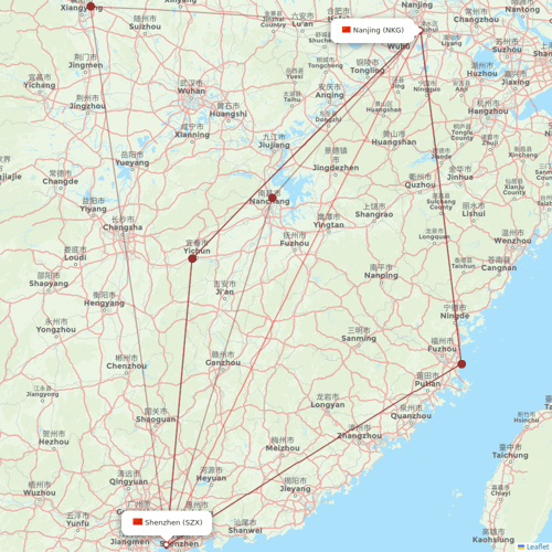 Suparna Airlines flights between Nanjing and Shenzhen