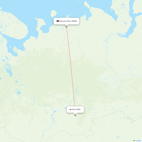 RusLine (Duplicate) flights between Naryan-Mar and Ufa
