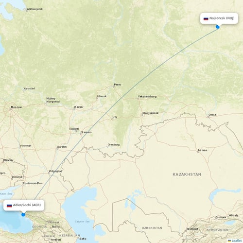 Yamal Airlines flights between Nojabrxsk and Adler/Sochi