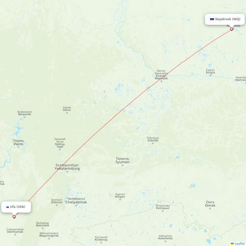 Yamal Airlines flights between Nojabrxsk and Ufa