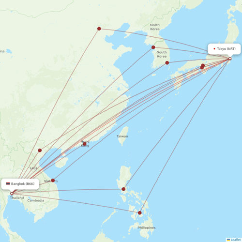Viva Macau flights between Tokyo and Bangkok