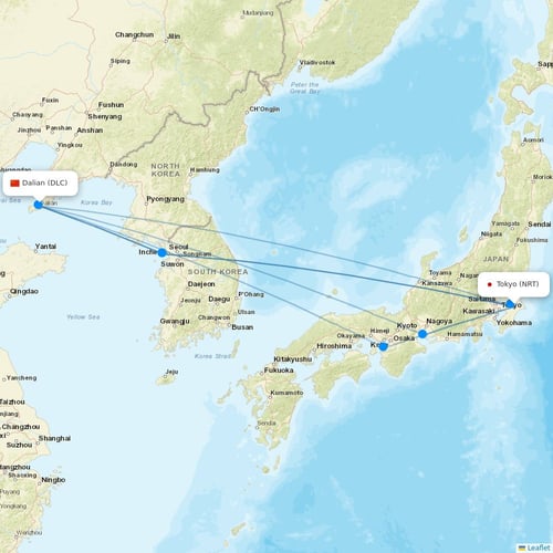 Spring Airlines Japan flights between Tokyo and Dalian