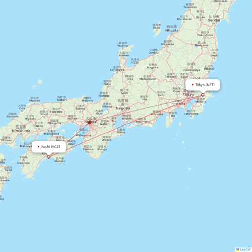 Jetstar Japan flights between Tokyo and Kochi