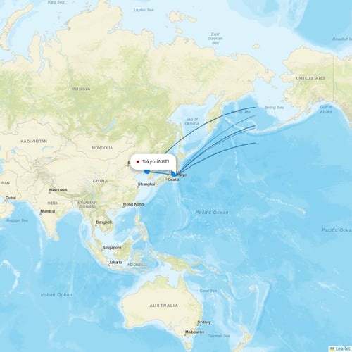 Hawaiian Airlines flights between Tokyo and Seattle