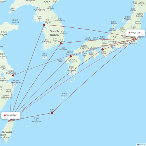 Jetstar Japan flights between Tokyo and Taipei
