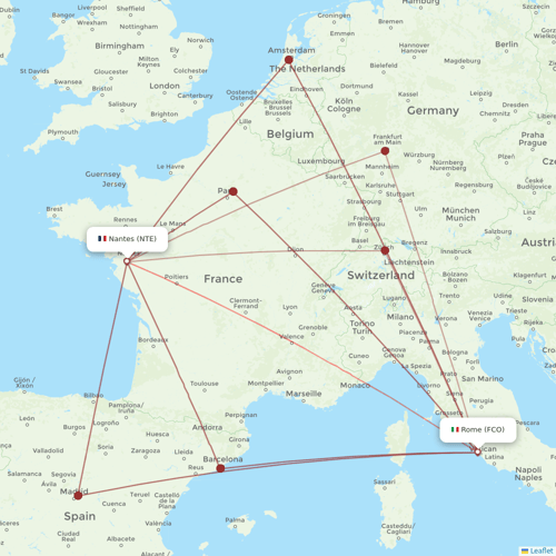 Volotea flights between Nantes and Rome