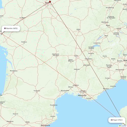Volotea flights between Nantes and Figari