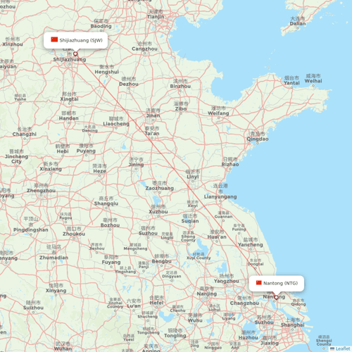 Hebei Airlines flights between Nantong and Shijiazhuang