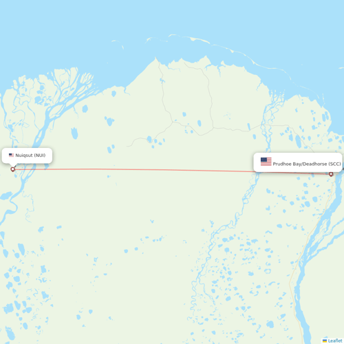 Astral Aviation flights between Nuiqsut and Prudhoe Bay/Deadhorse