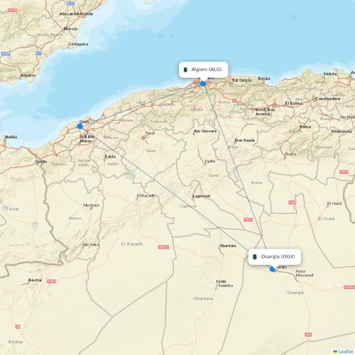 Air Algerie flights between Ouargla and Algiers