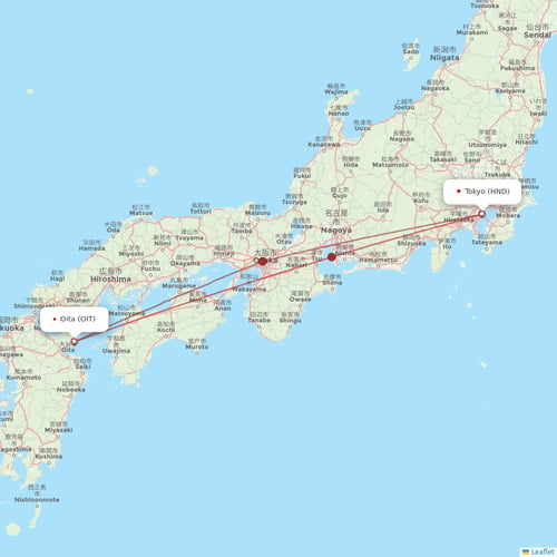 ANA flights between Oita and Tokyo